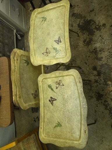 vinatge fiberglass tv tables