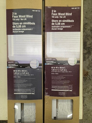Faux wood blinds