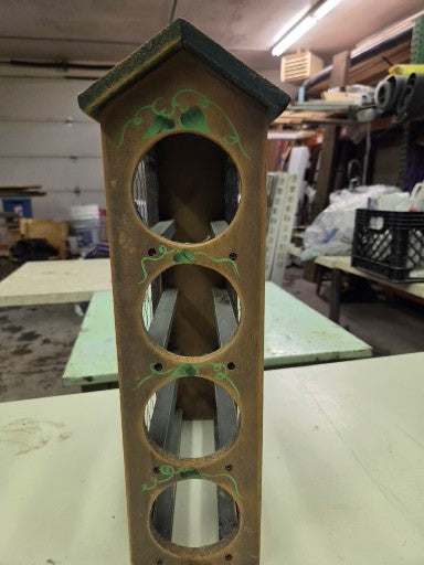 Decorative wine bottle rack