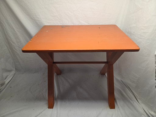 Small Orange Wooden Table