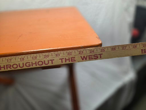 Small Orange Wooden Table