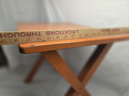 Small Orange Wooden Table