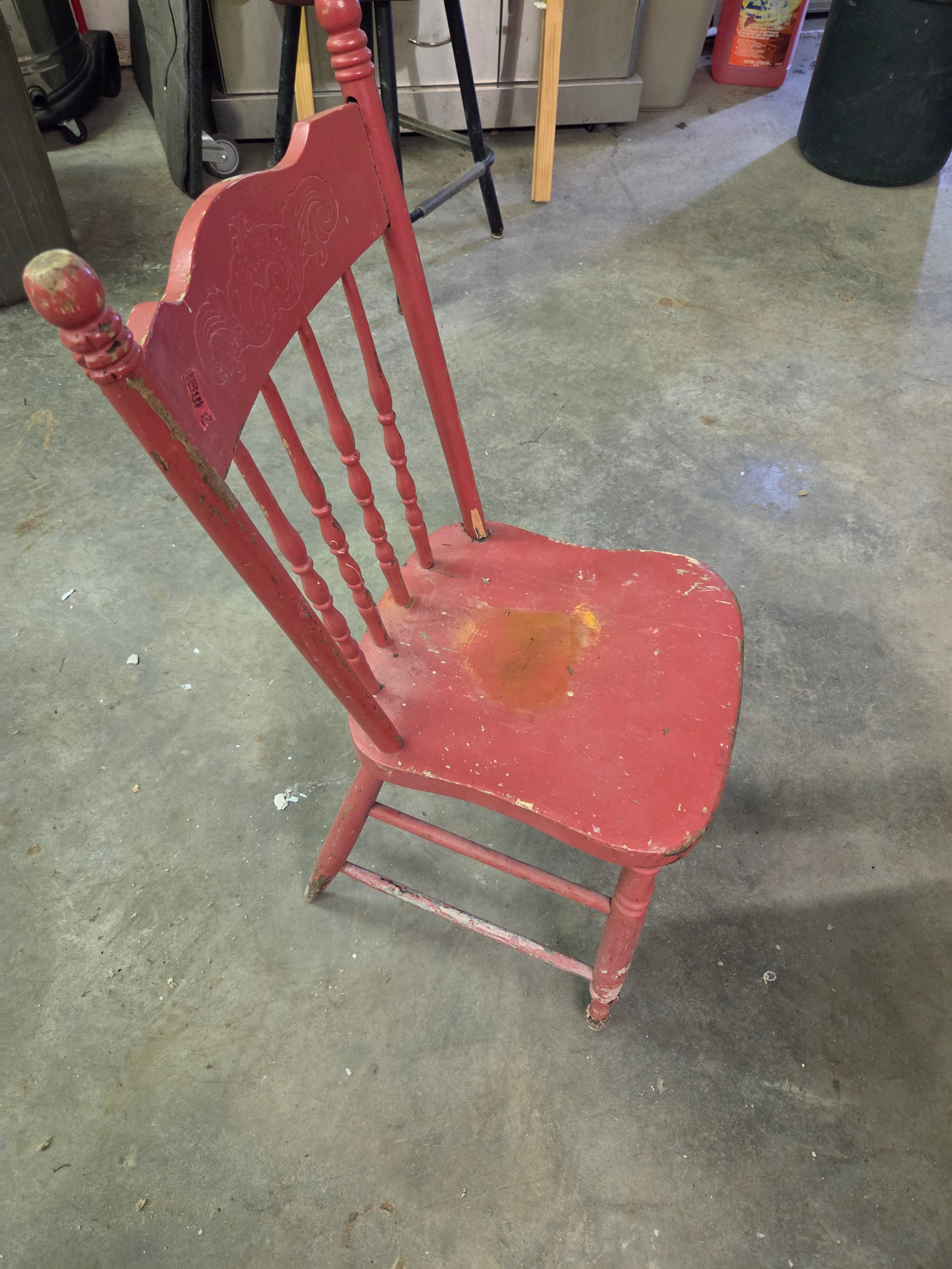 Red Farmhouse Chair