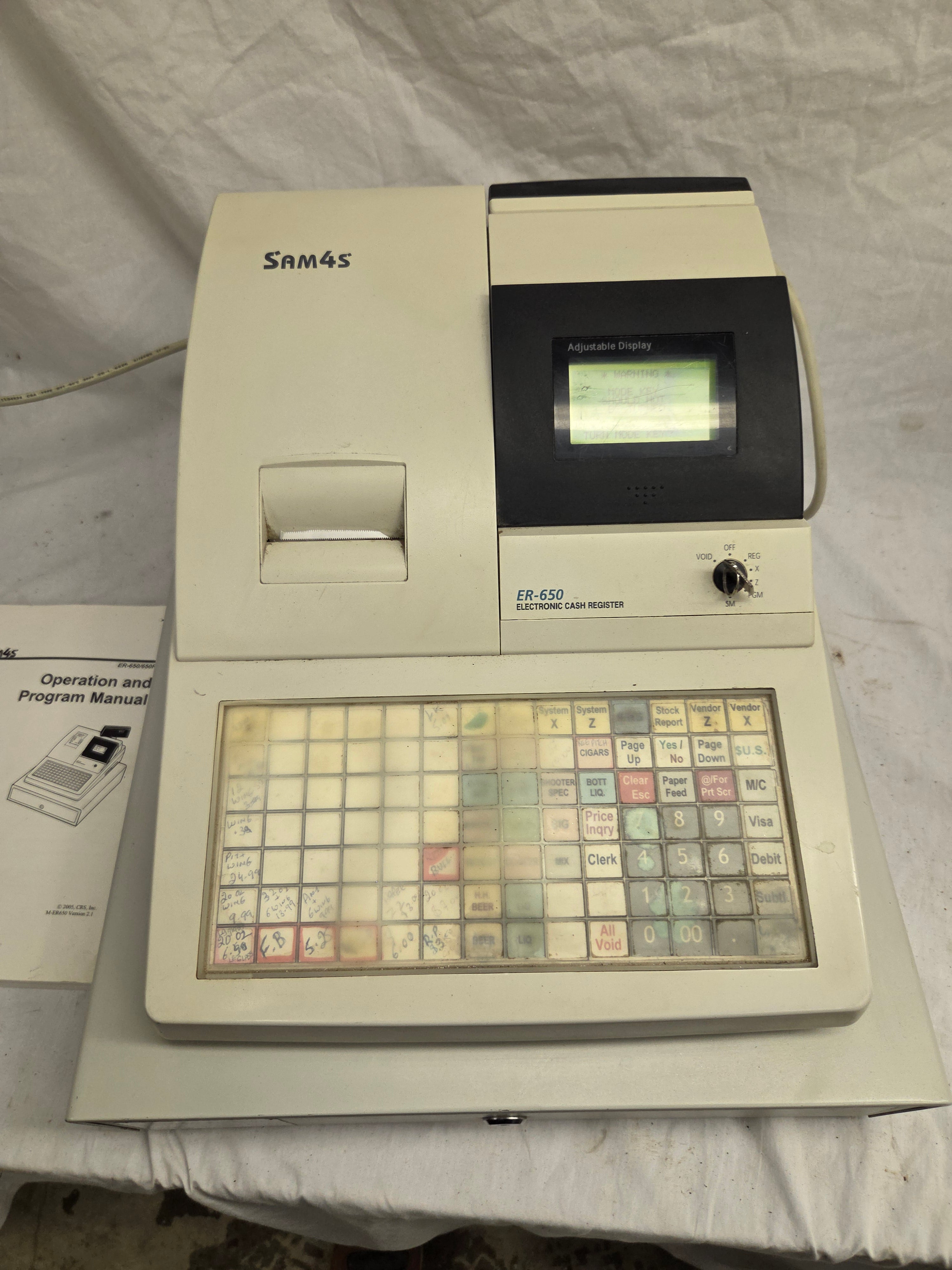 Samsung ER-650 Cash Register with Cash Drawer