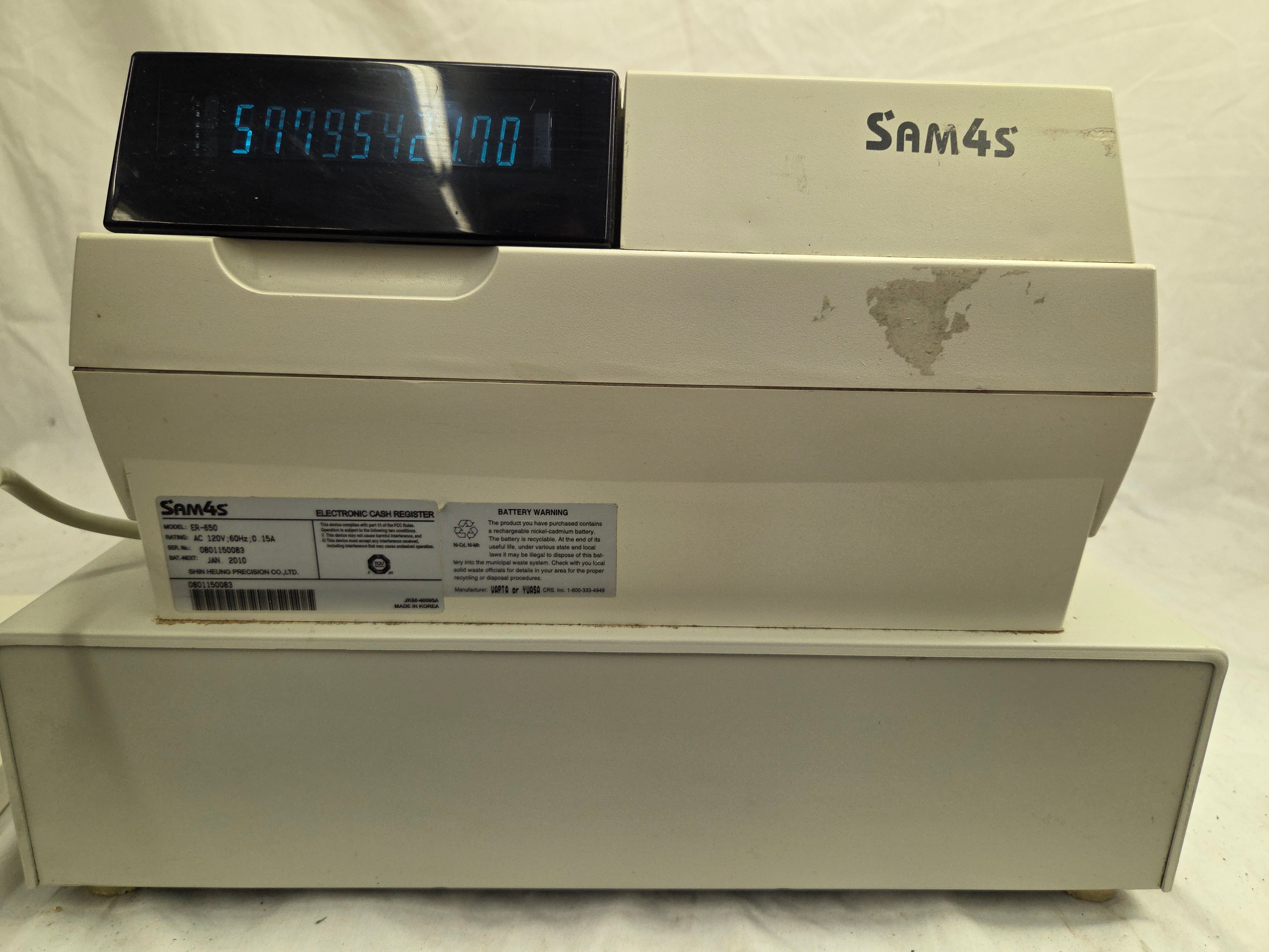 Samsung ER-5200M Cash Register with Cash Drawer