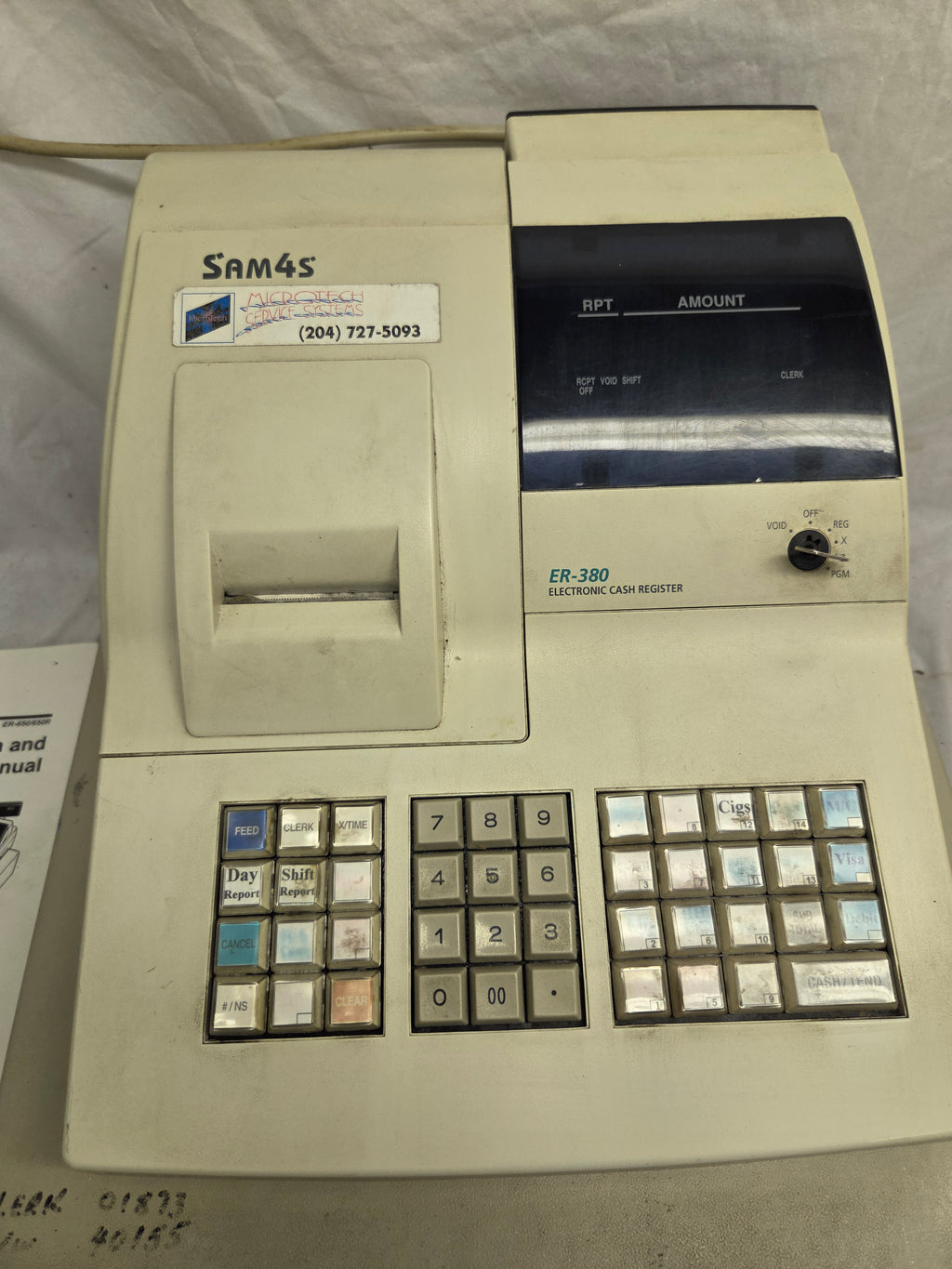 Samsung ER-380 Cash Register with Cash Drawer