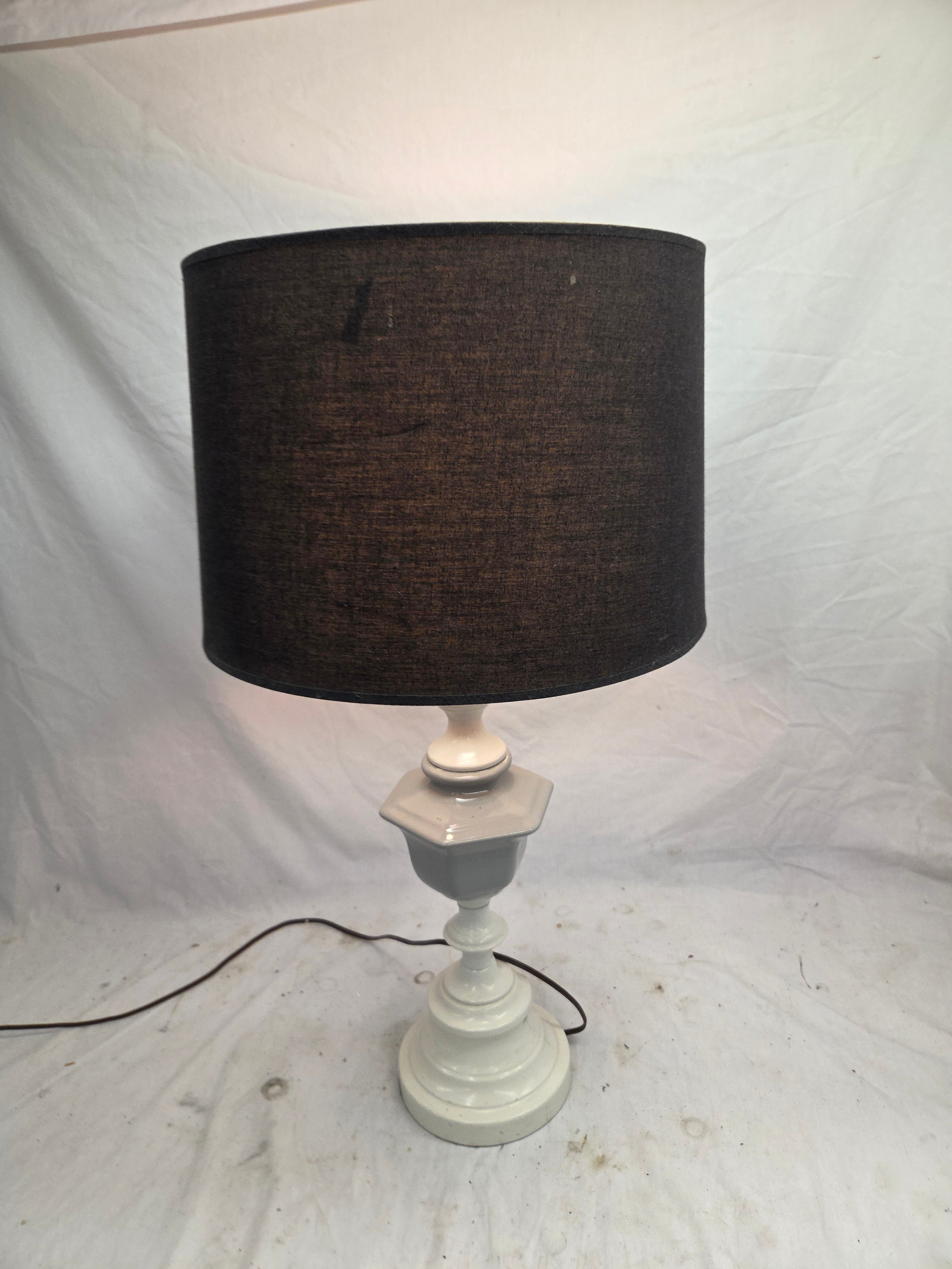 White Lamp with Black Shade