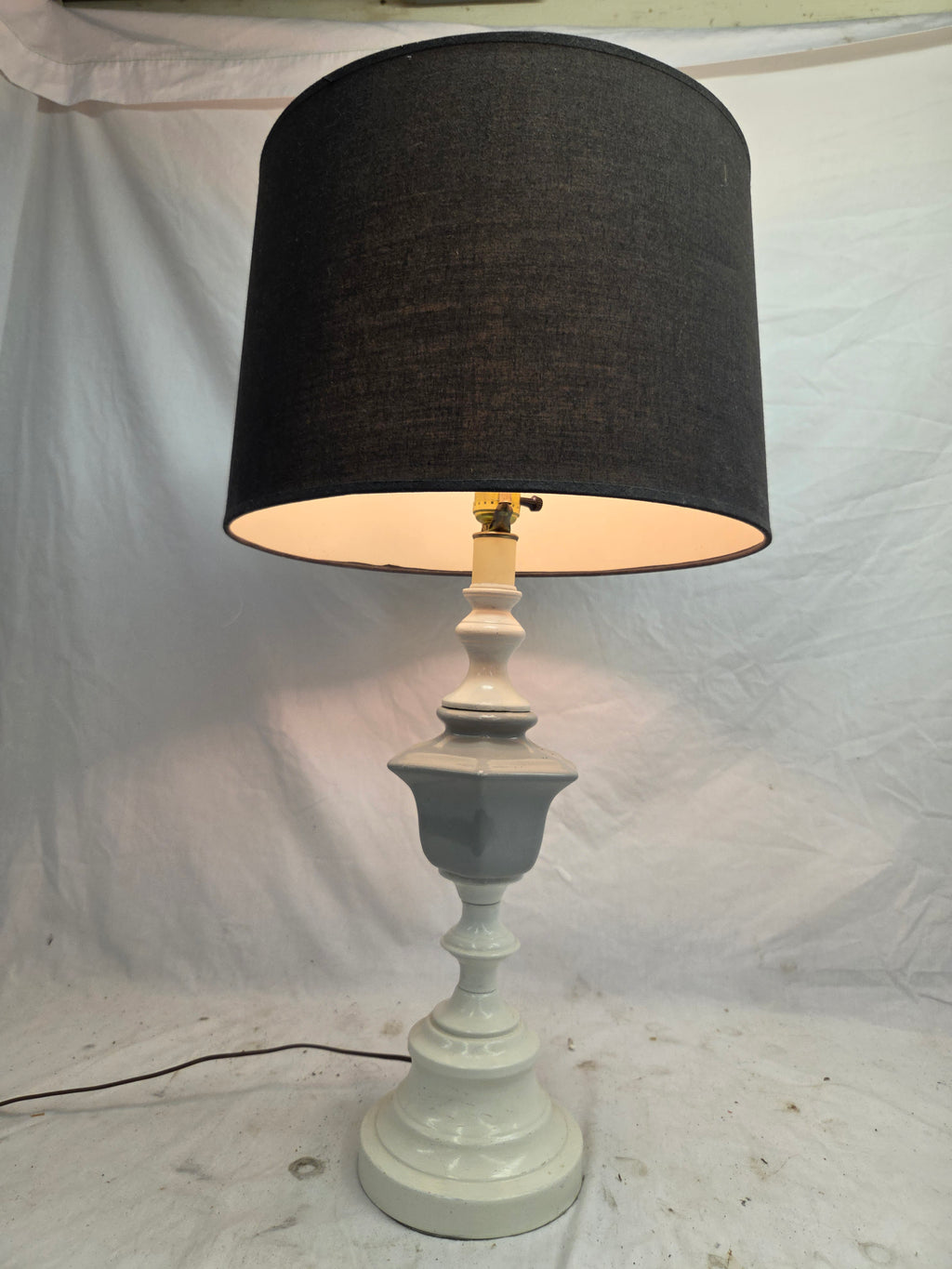 White Lamp with Black Shade