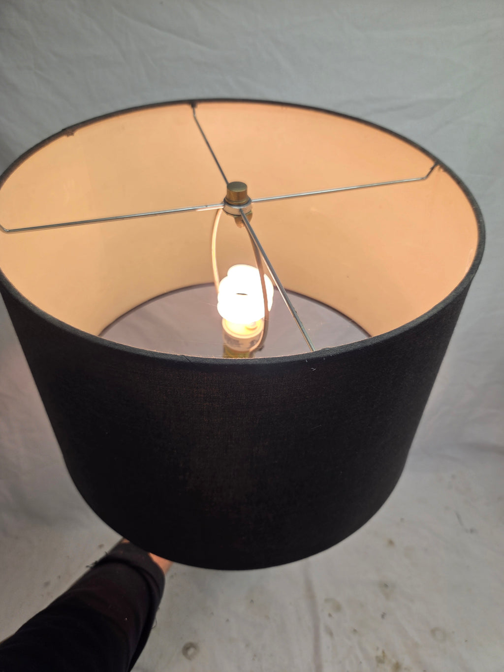 White Lamp with Black Shade