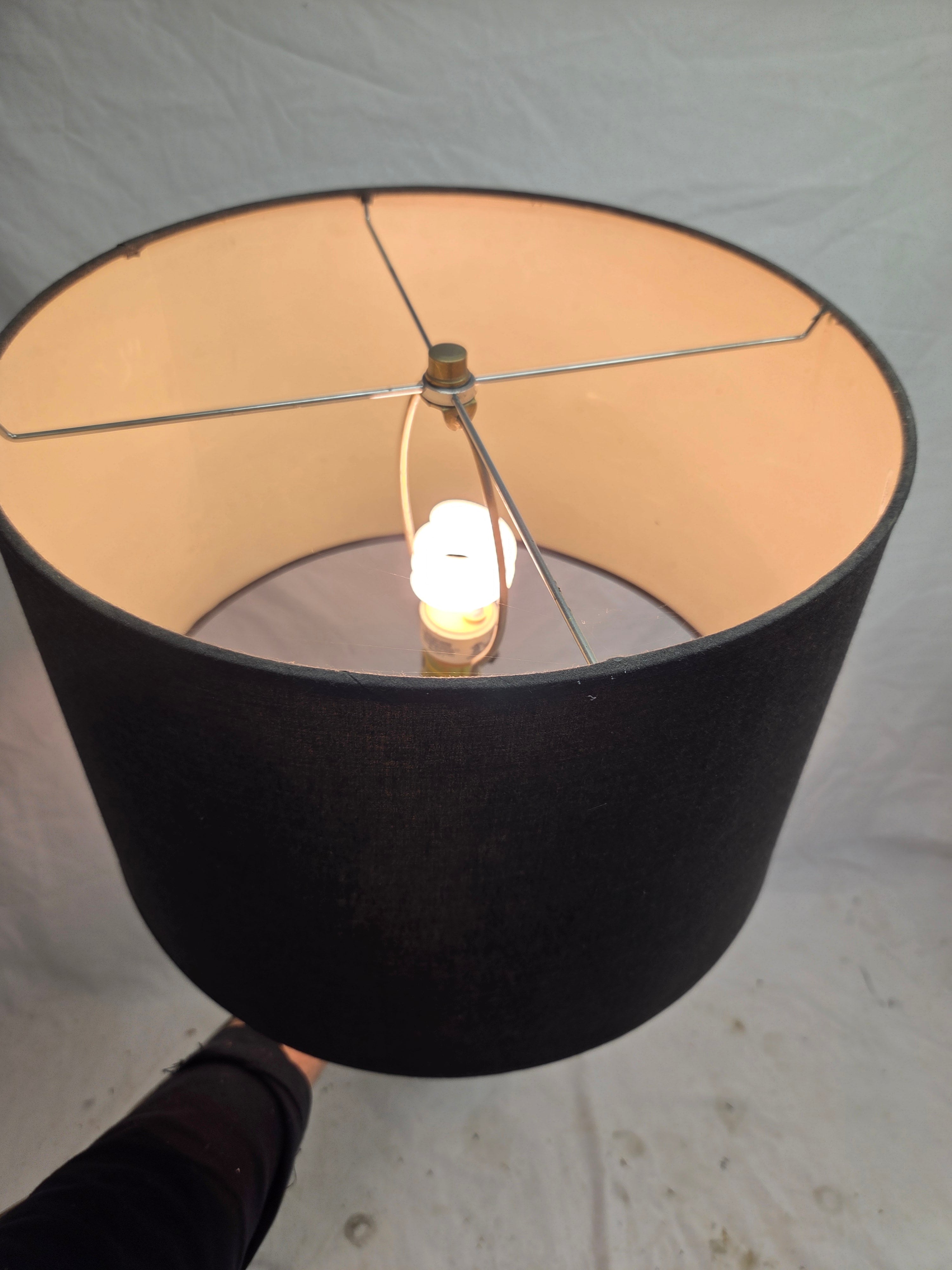 White Lamp with Black Shade