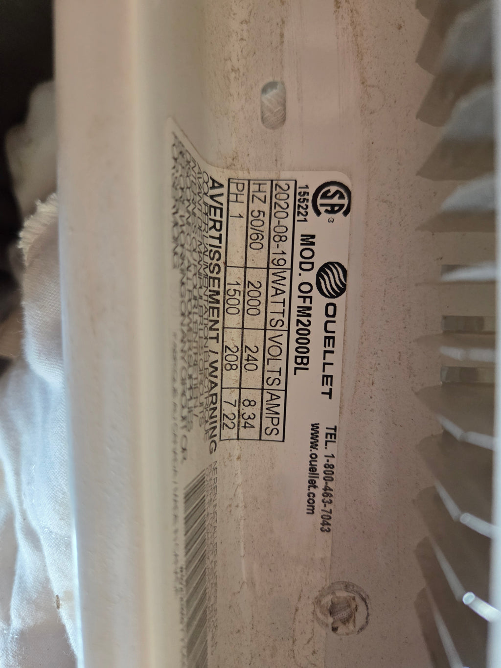 Newer 2000 Watt Baseboard Heater
