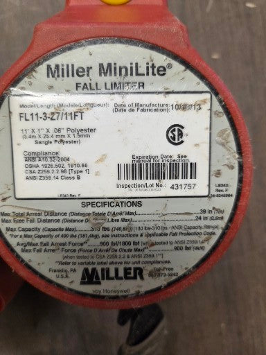 Miller Mini-Lite Retractable Harness