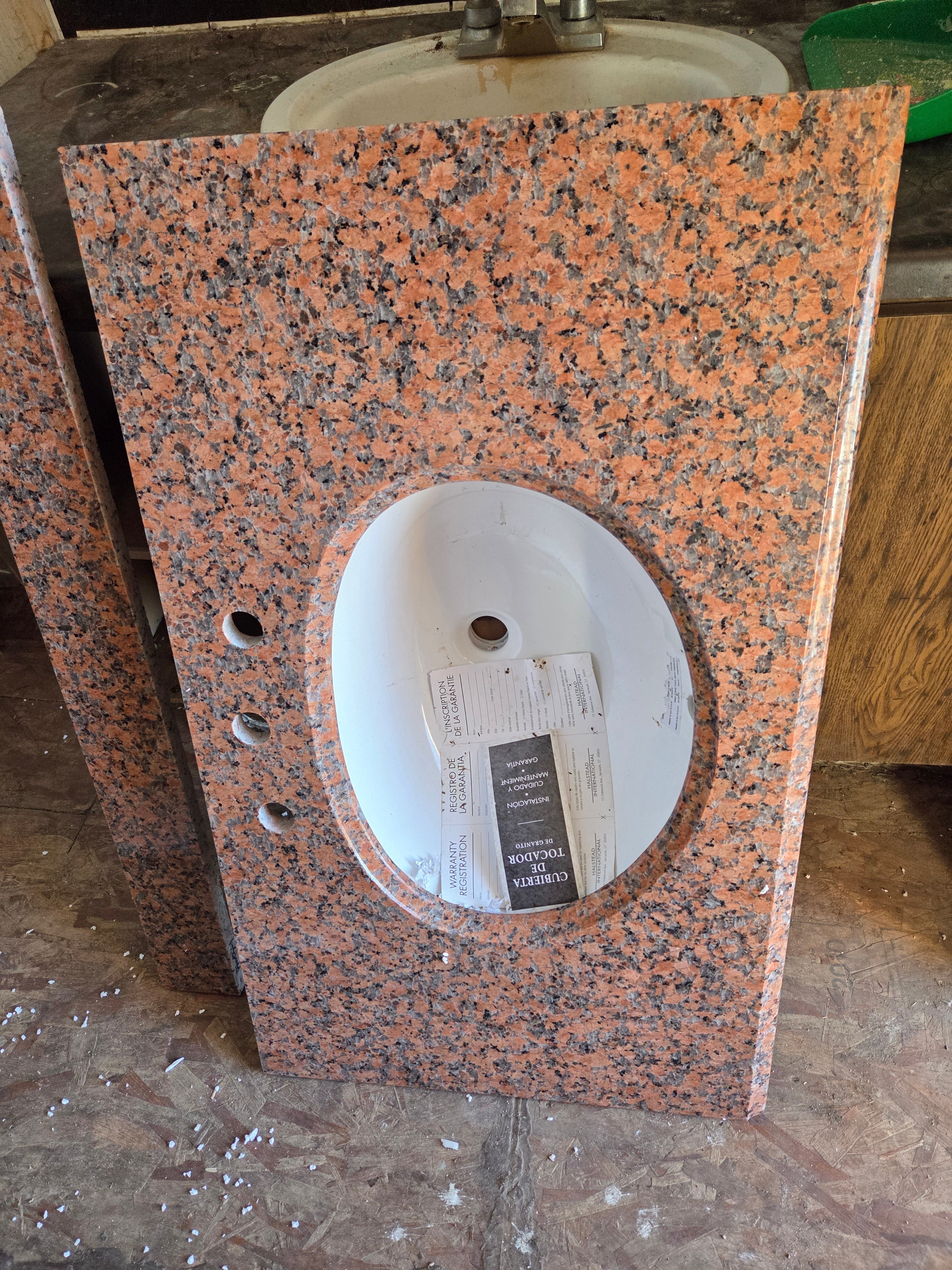 Granite Countertop with undermount bathroom sink