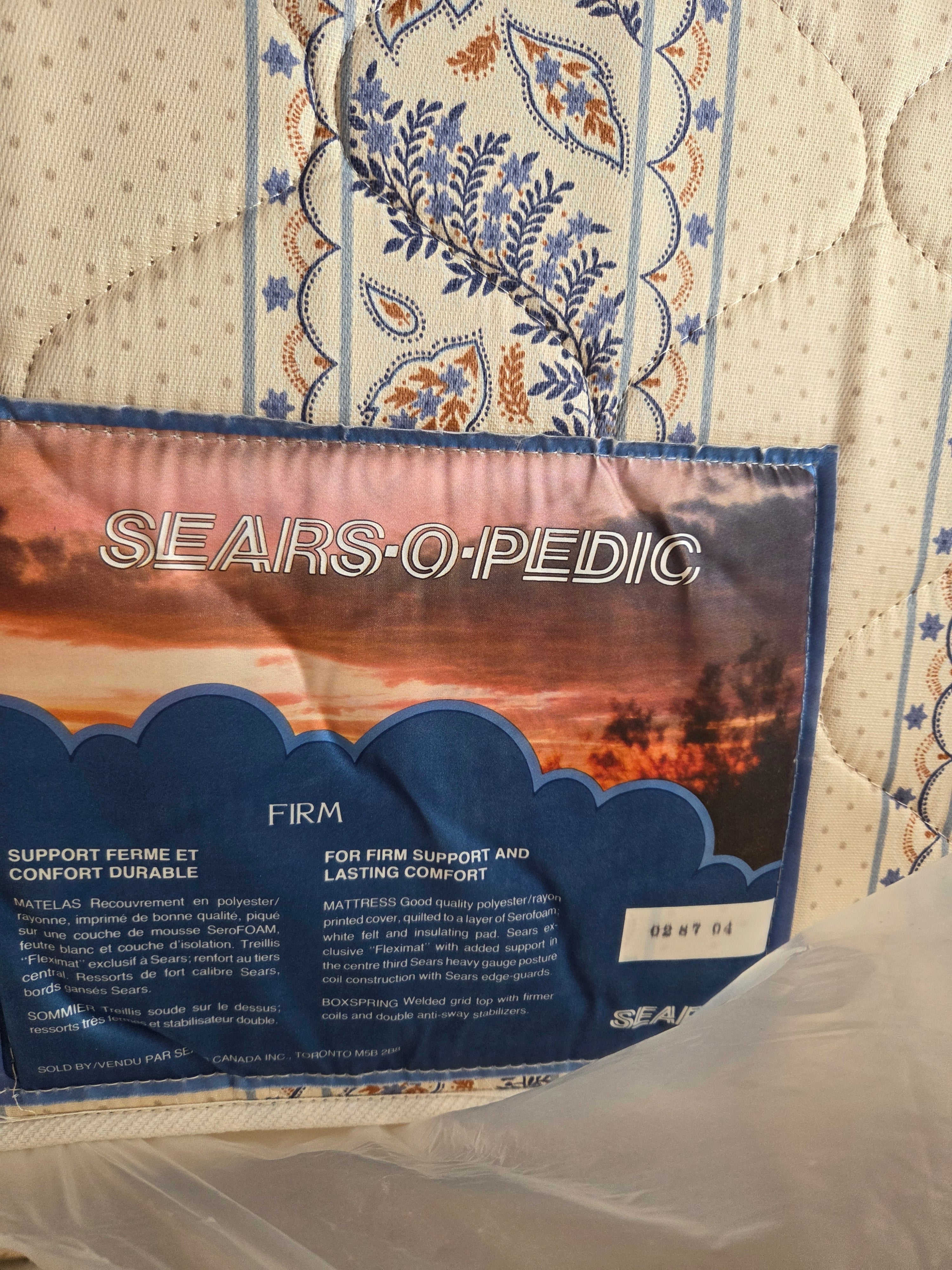 Sears-O-Pedic Mattress & Boxspring